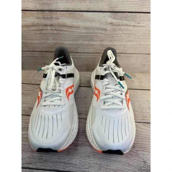 Saucony Tempus Running Shoes Mens Size 7.5 White/ViZiOrange Athletic GREAT SHAPE - Picture 2 of 13